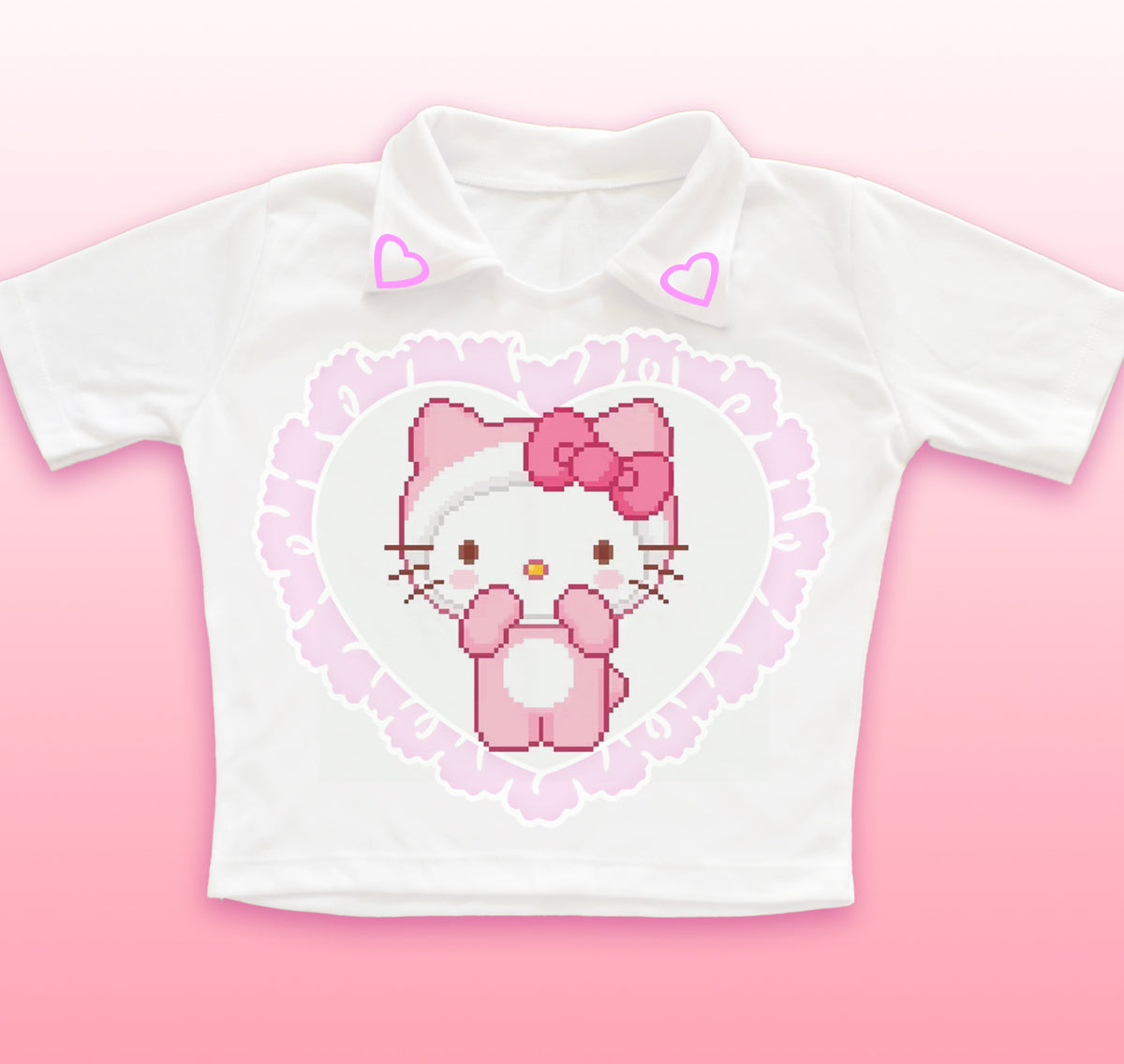 Pixel Kitty Shirt – Happy Monday Store | Kawaii Handmade Clothes